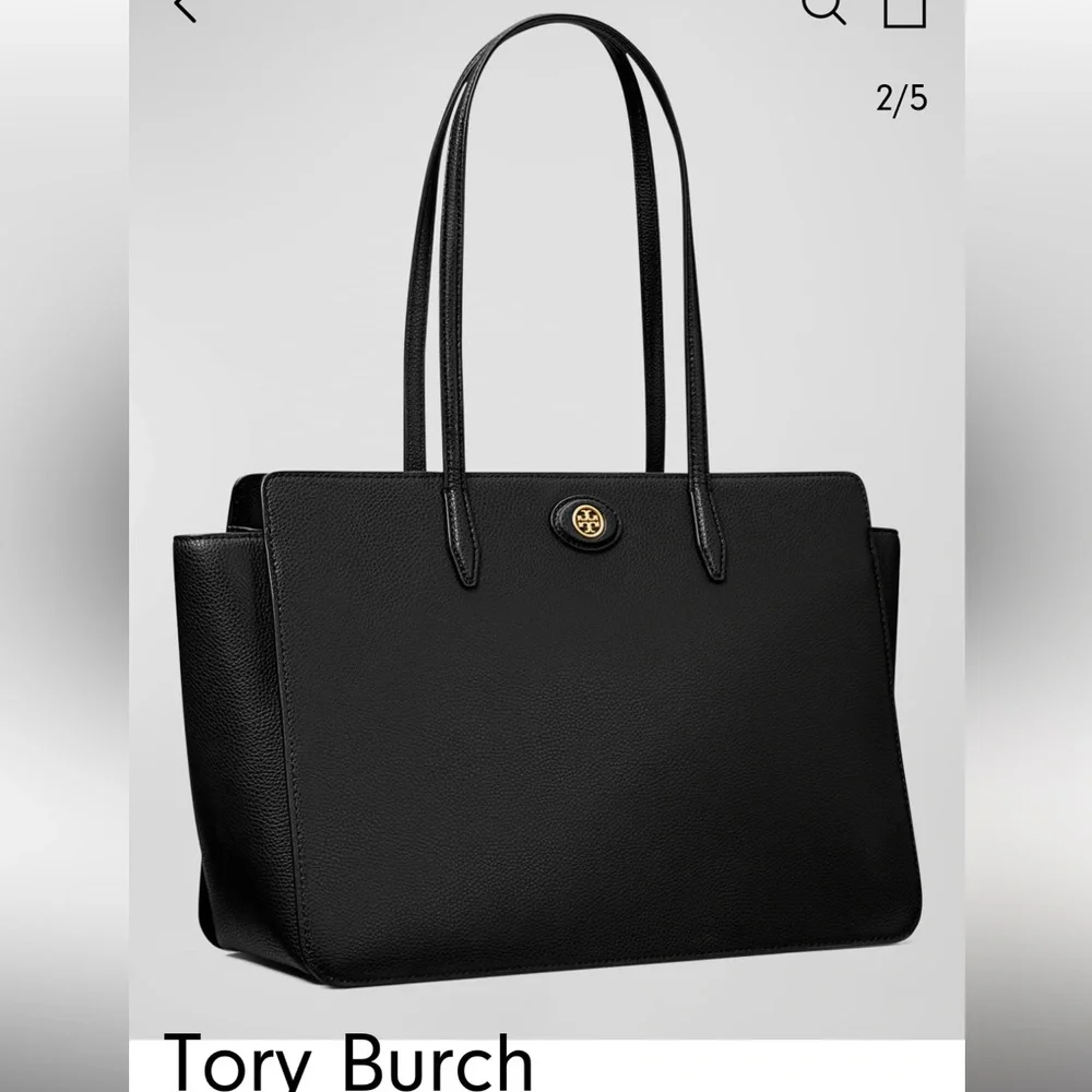 Tory Burch Robinson Tote Black - Picture 1 of 8